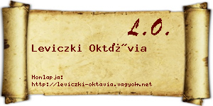 Leviczki Oktávia névjegykártya